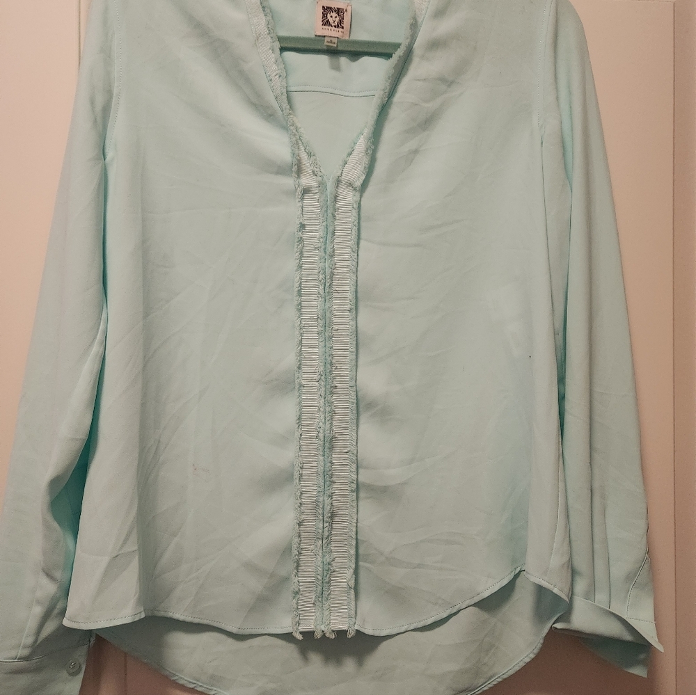 Anne Klein Women's Light Blue Blouse
